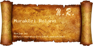 Muraközi Roland névjegykártya