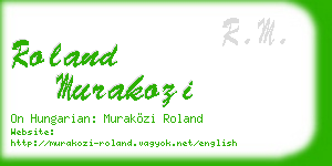roland murakozi business card