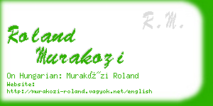 roland murakozi business card